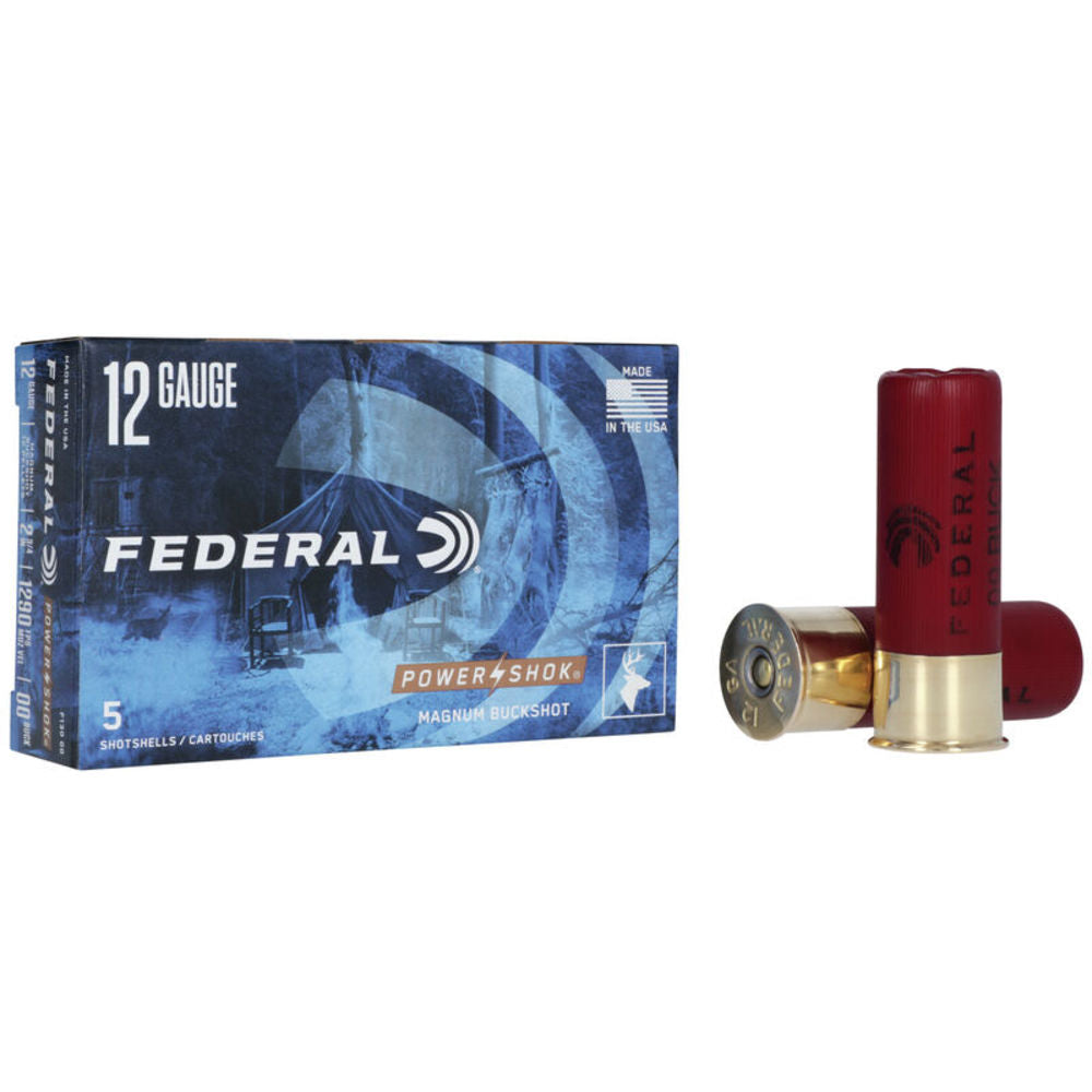 Federal 12 Gauge F13000 Power-Shok Magnum 2.75" 1-7/16oz 00 Buck Shot