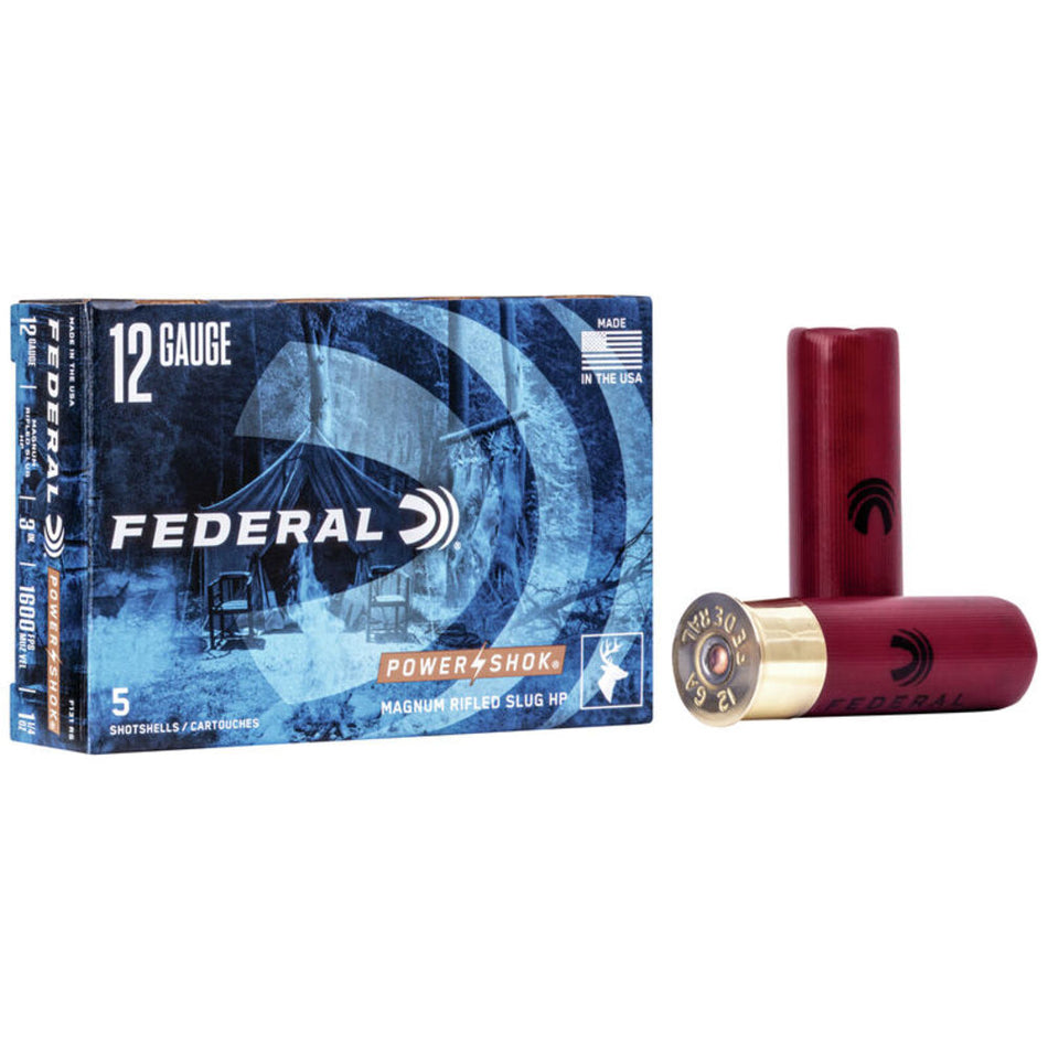 Federal 12 Gauge F131RS Power-Shok Shotshell 3" 1-1/4oz Rifled Slug