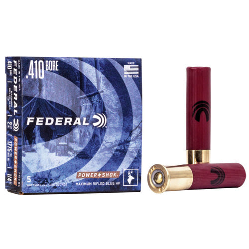 Federal .410 Bore F412RS Power-Shok Shotshell 2.5" 1/4oz Rifled Slug