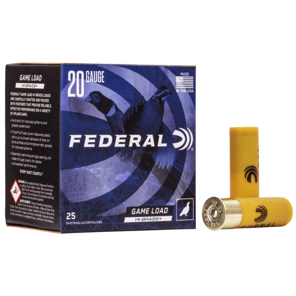 Federal 20 Gauge H2044 Game-Shok High Brass 2.75" 1oz 4 Shot