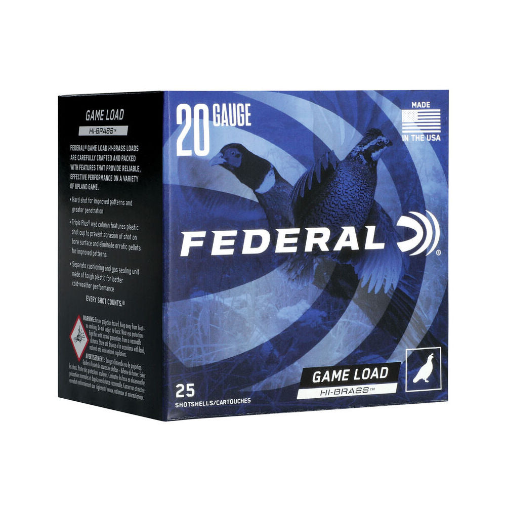 Federal 20 Gauge H2585 Game-Shok High Brass 3" 1-1/4oz 5 Shot