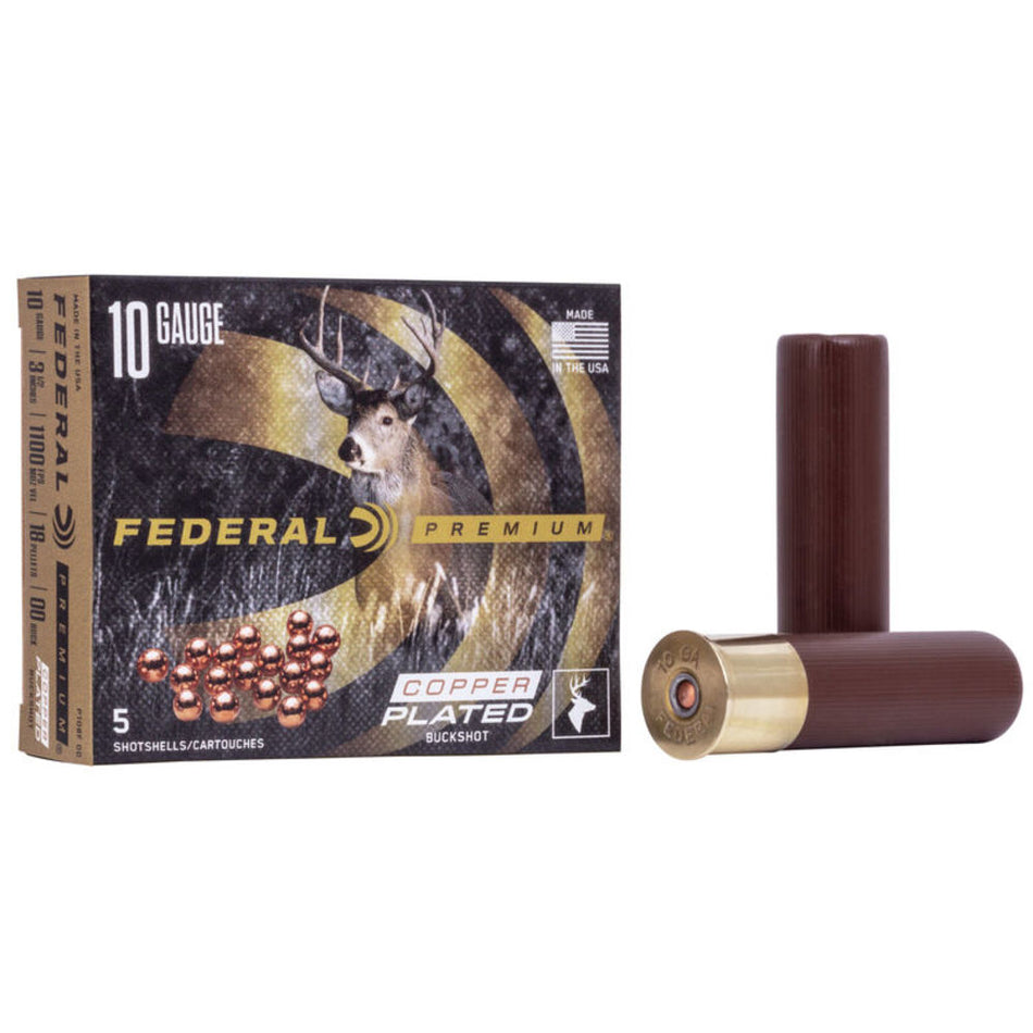 Federal 10 Gauge P108F00 Premium Buckshot 3.5" 21/4oz 00 Buck Shot