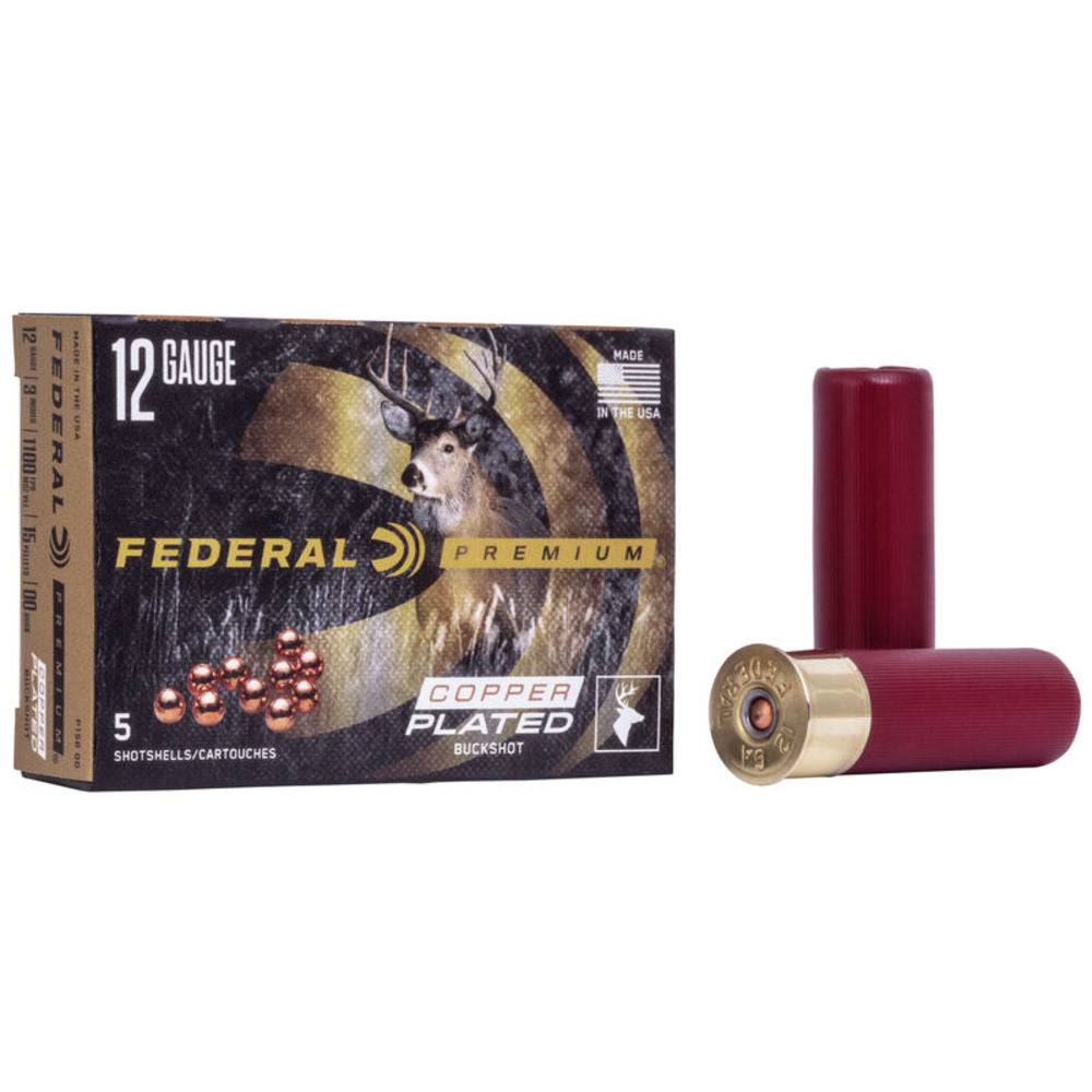 Federal 12 Gauge P15800 Premium Buckshot 3" 1-7/8oz 00 Buck Shot