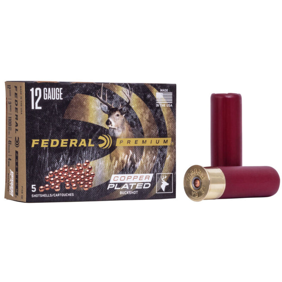 Federal 12 Gauge P1584B Premium Magnum 3" 2oz 4 Buck Shot