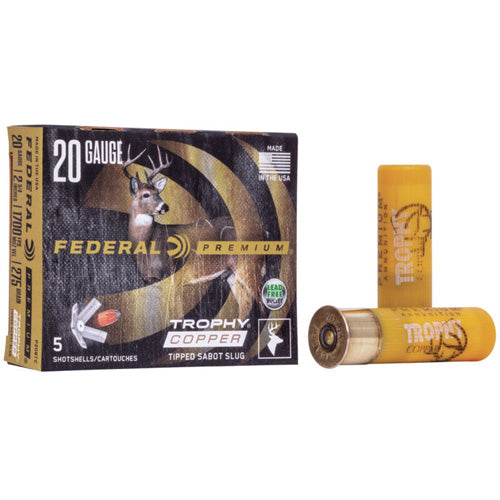 Federal Premium Trophy Copper Vital-Shok Trophy Copper Tipped Sabot Slug Slug 20 Gauge 5 8 oz 2 75 in