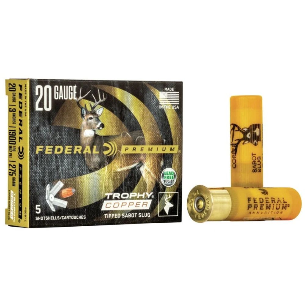 Federal 20 Gauge Shotgun Shells Freight Train Sabot Slug Slug 5/8 oz 3 in
