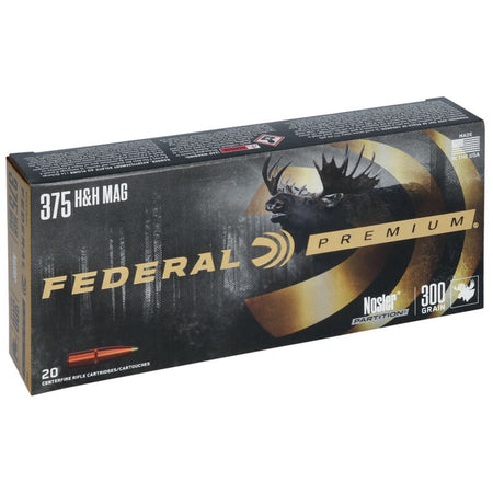 Federal .375 H&H Mag Rifle Ammo Vital-Shok Nosler Partition JSP 300 grain 