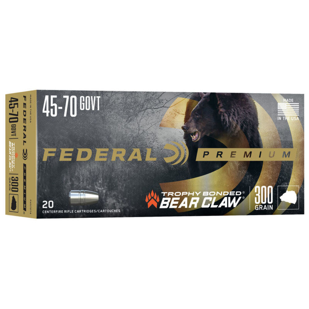 Federal .458 Lott Rifle Ammo Cape-Shok Trophy Bonded Bear Claw JSP 500 grain 