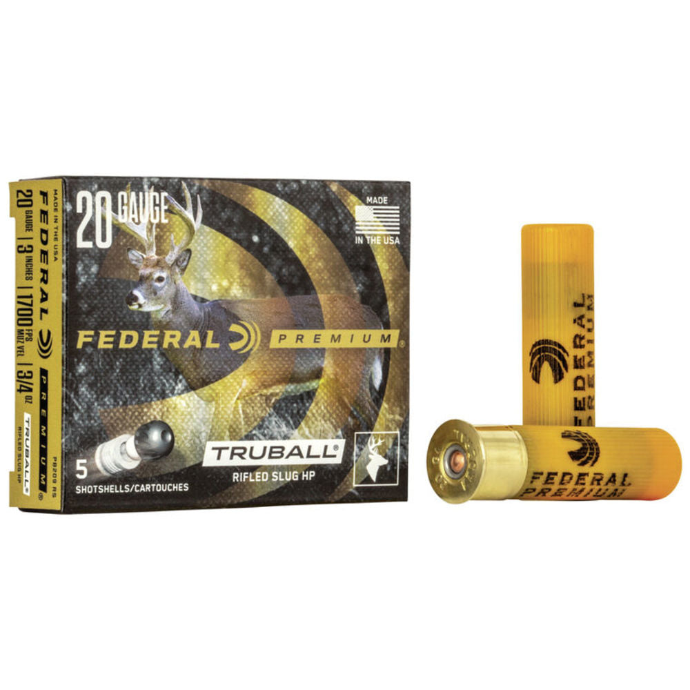 Federal 20 Gauge PB209RS Premium Vital-Shok TruBall 3" 3/4oz Slug