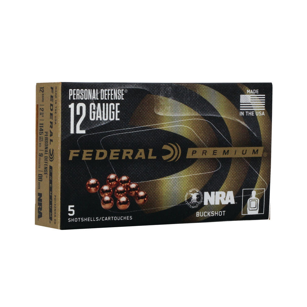 Federal 12 Gauge PD132NRA00 Premium Personal Defense 2.75" 00 Buck Shot