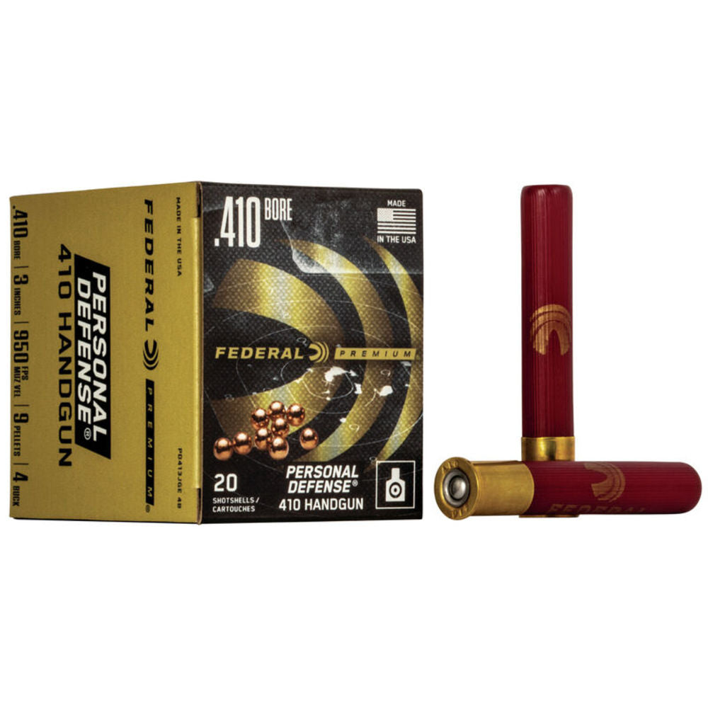 Federal .410 Bore PD413JGE4B Premium Personal Defense 3" 4 Buck Shot