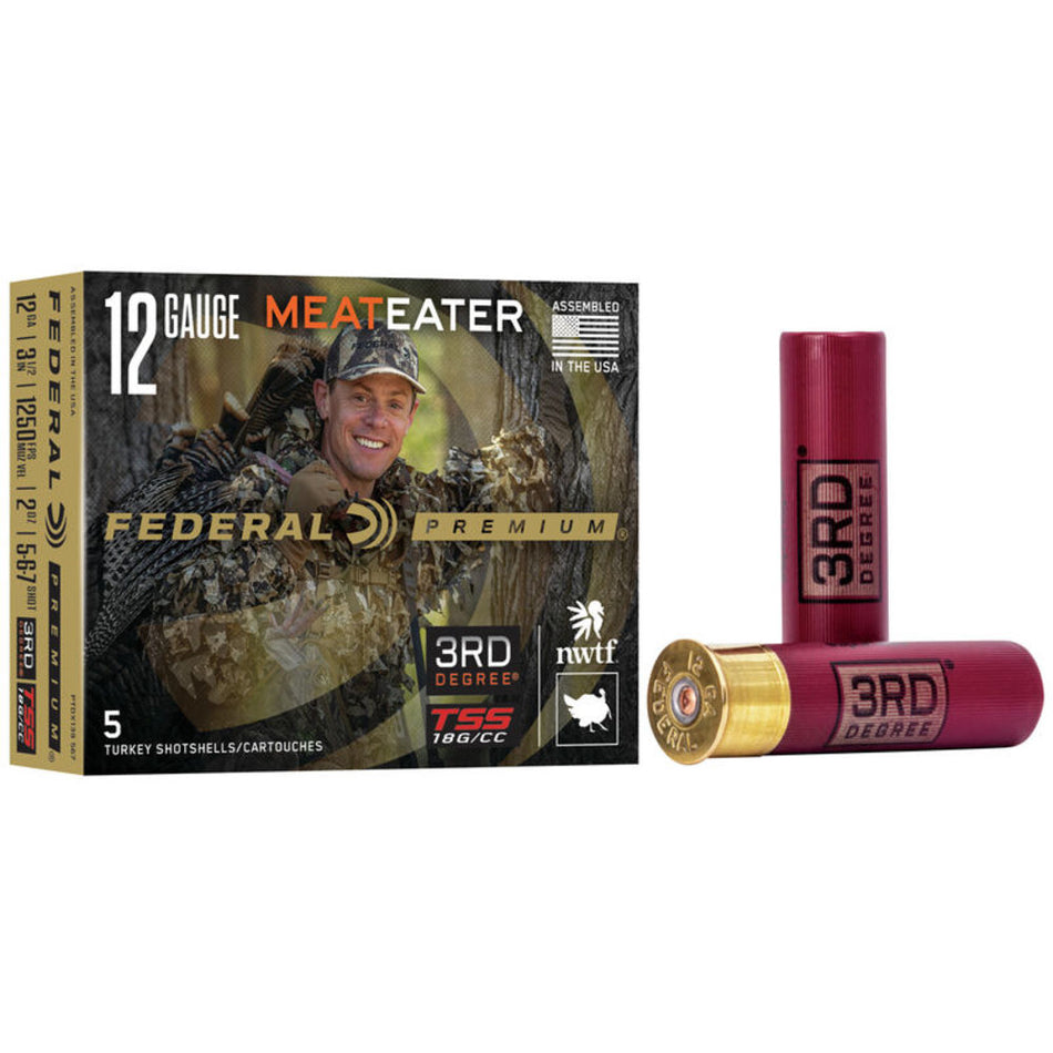 Federal 12 Gauge PTDX139567 Premium 3rd Degree 3.5" 2oz 5/6/7 Shot