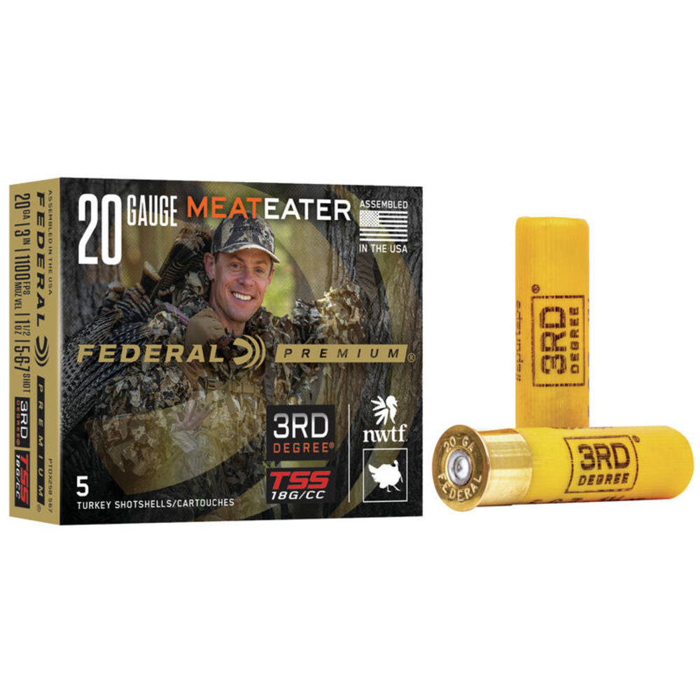 Federal 20 Gauge PTDX258567 Premium 3rd Degree 3" 1-1/2oz 5/6/7 Shot