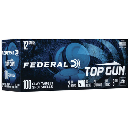 Federal 12 Gauge TG121008 Top Gun Clay Target 2.75" 1-1/8oz 8 Shot