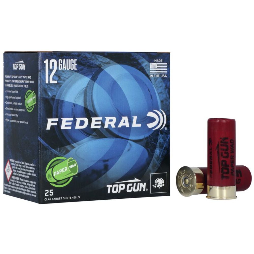 Federal 12 Gauge TG12W8 Top Gun Paper Wad 2.75" 1-1/8oz 8 Shot
