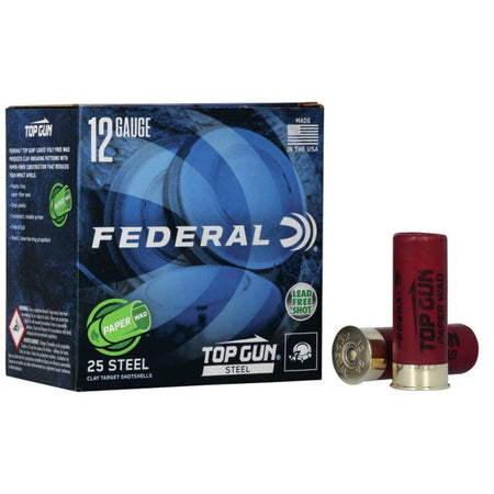 Federal 12 Gauge TG12WS275 Top Gun Paper Wad 2.75" 1oz 7.5 Shot