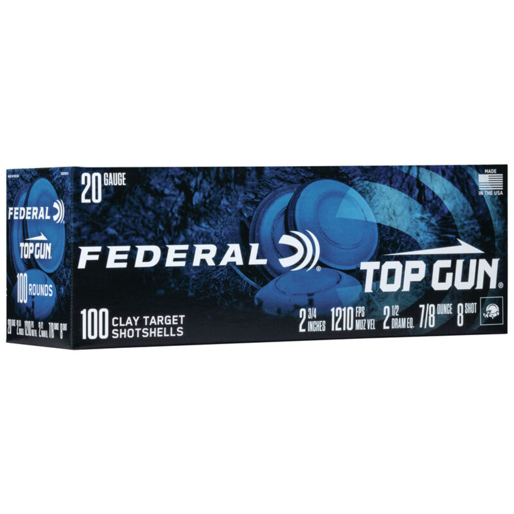 Federal 20 Gauge TG201008 Top Gun Clay Target 2.75" 7/8oz 8 Shot
