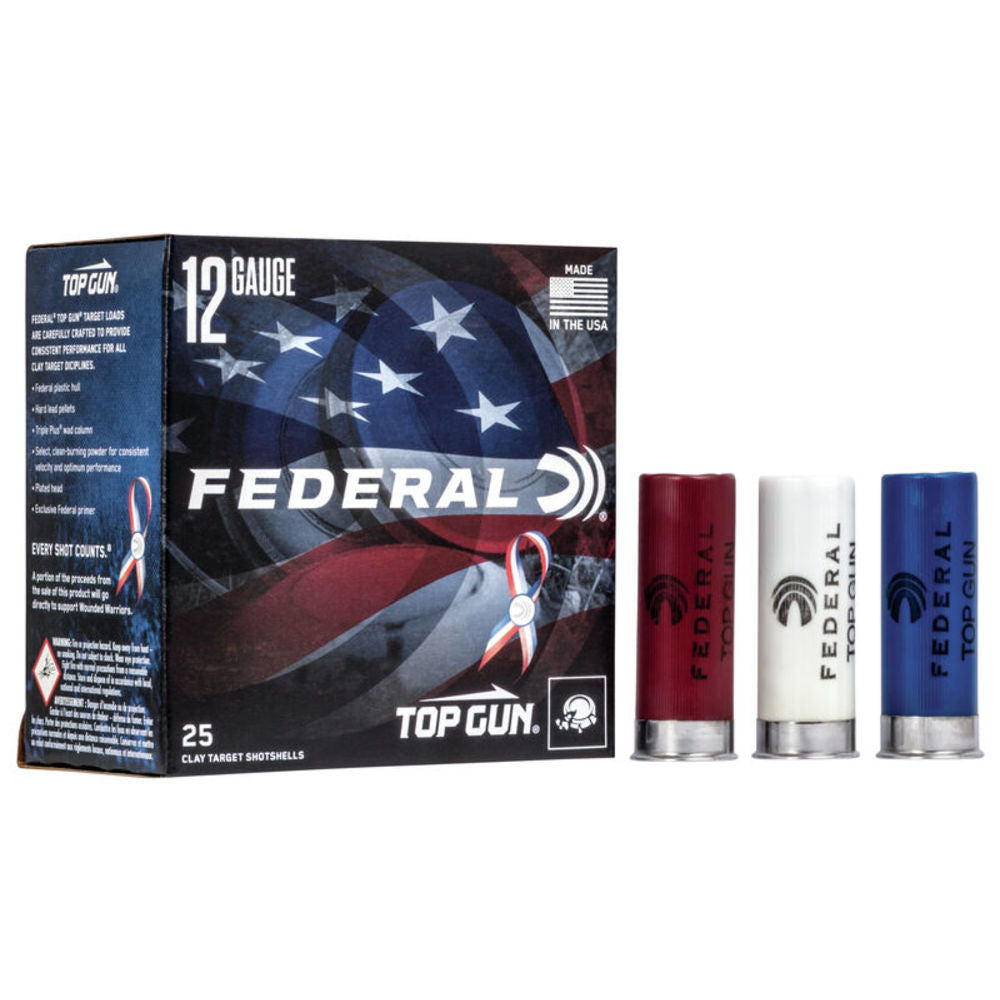 Federal 12 Gauge TGL12US8 Top Gun Special Edition Red, White & Blue 2.75" 1-1/8oz 8 Shot