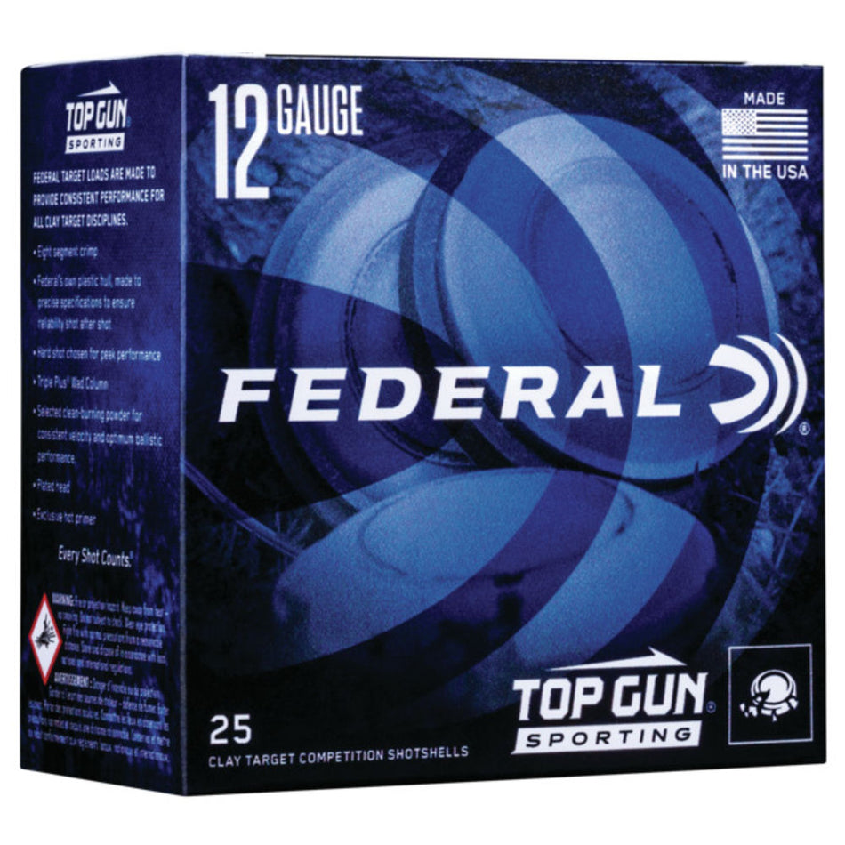Federal 12 Gauge TGSF1287.5 Top Gun Sporting 2.75" 1oz 7.5 Shot