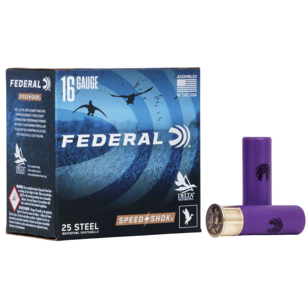 Federal 16 Gauge WF1682 Speed-Shok Waterfowl 2.75" 15/16oz 2 Shot