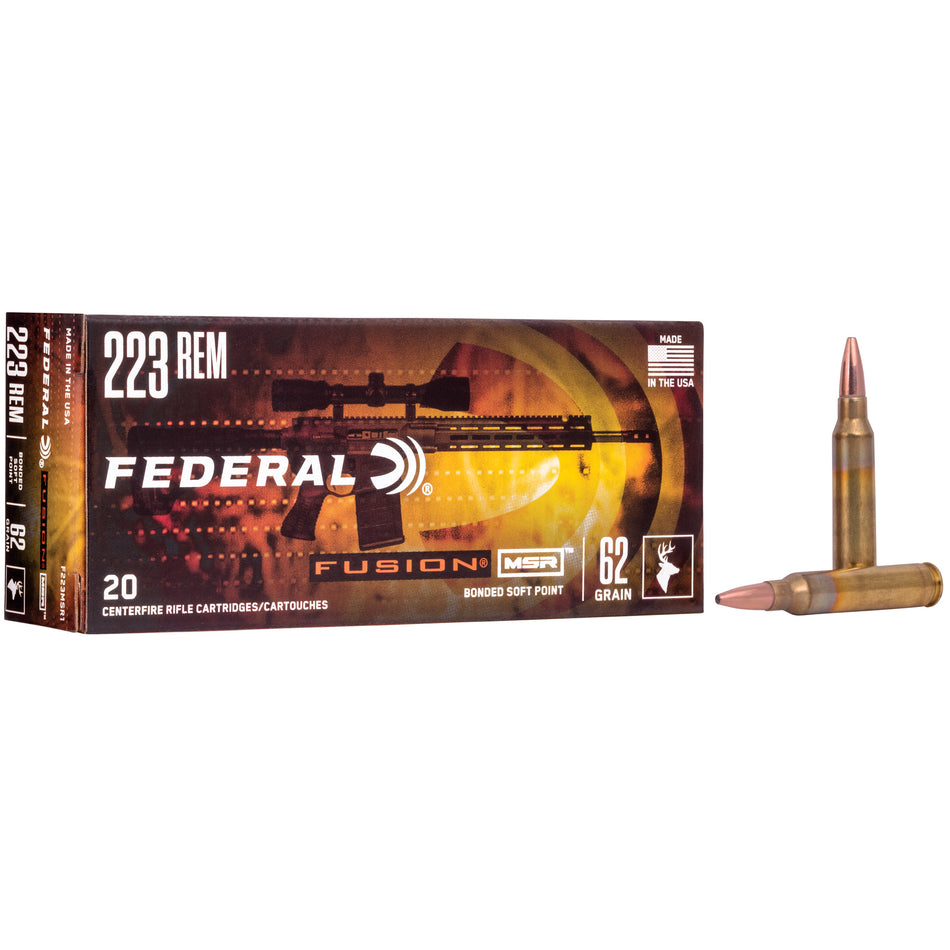 Federal .223 Remington F223MSR1 MSR Fusion Soft Point FSP 62 Grain