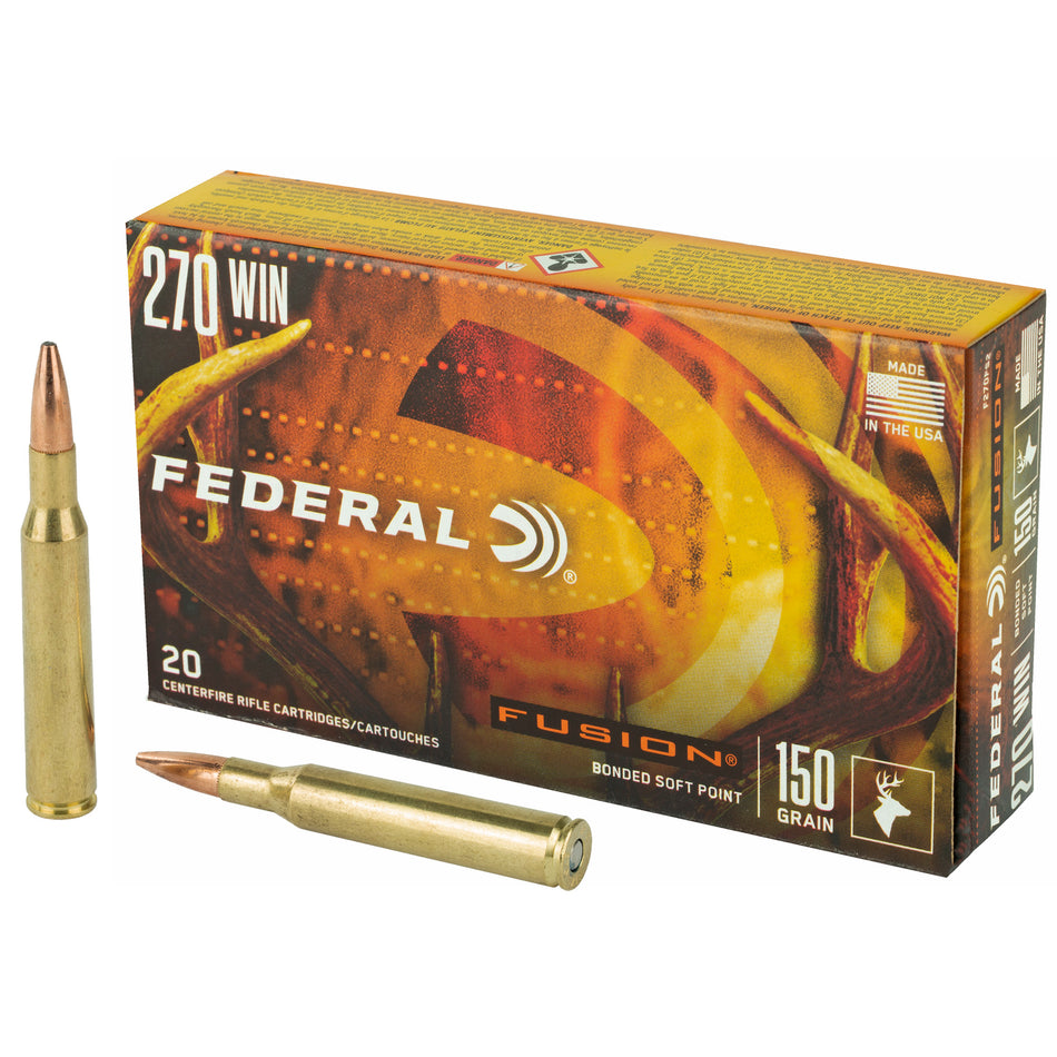 Federal .270 Winchester F270FS2 Boat Tail Fusion Soft Point FSP 150 Grain