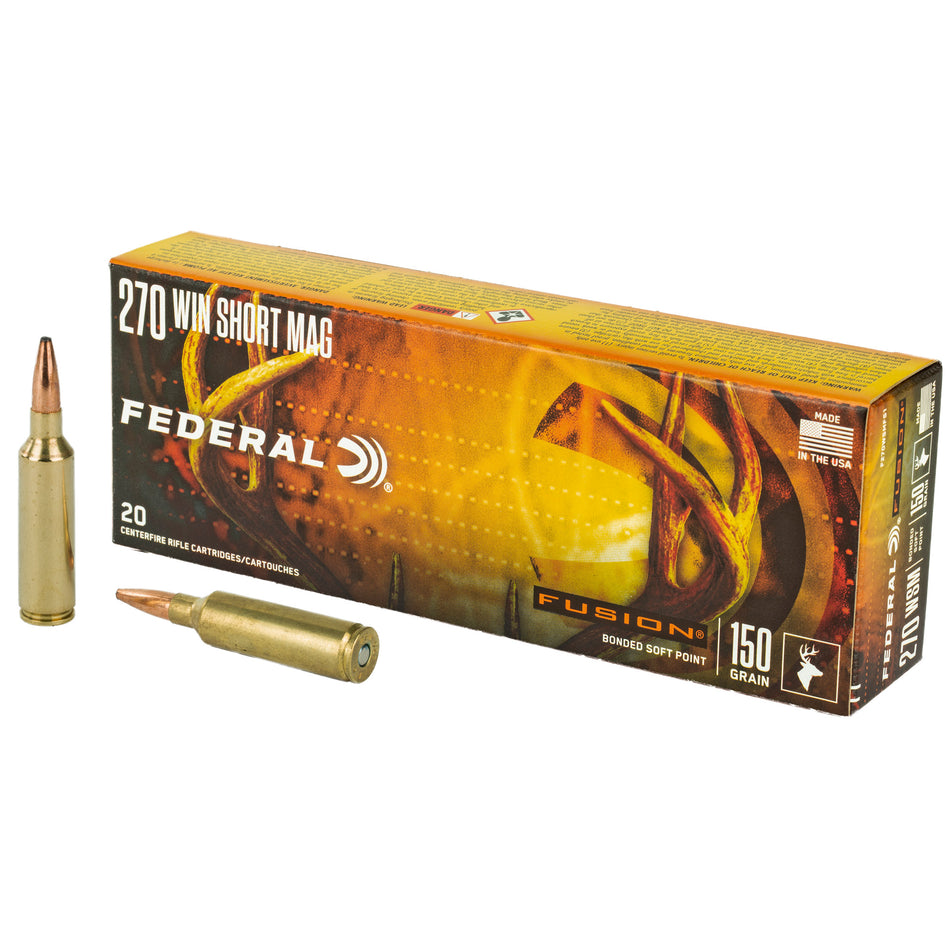 Federal .270 WSM F270WSMFS1 Boat Tail Fusion Soft Point FSP 150 Grain
