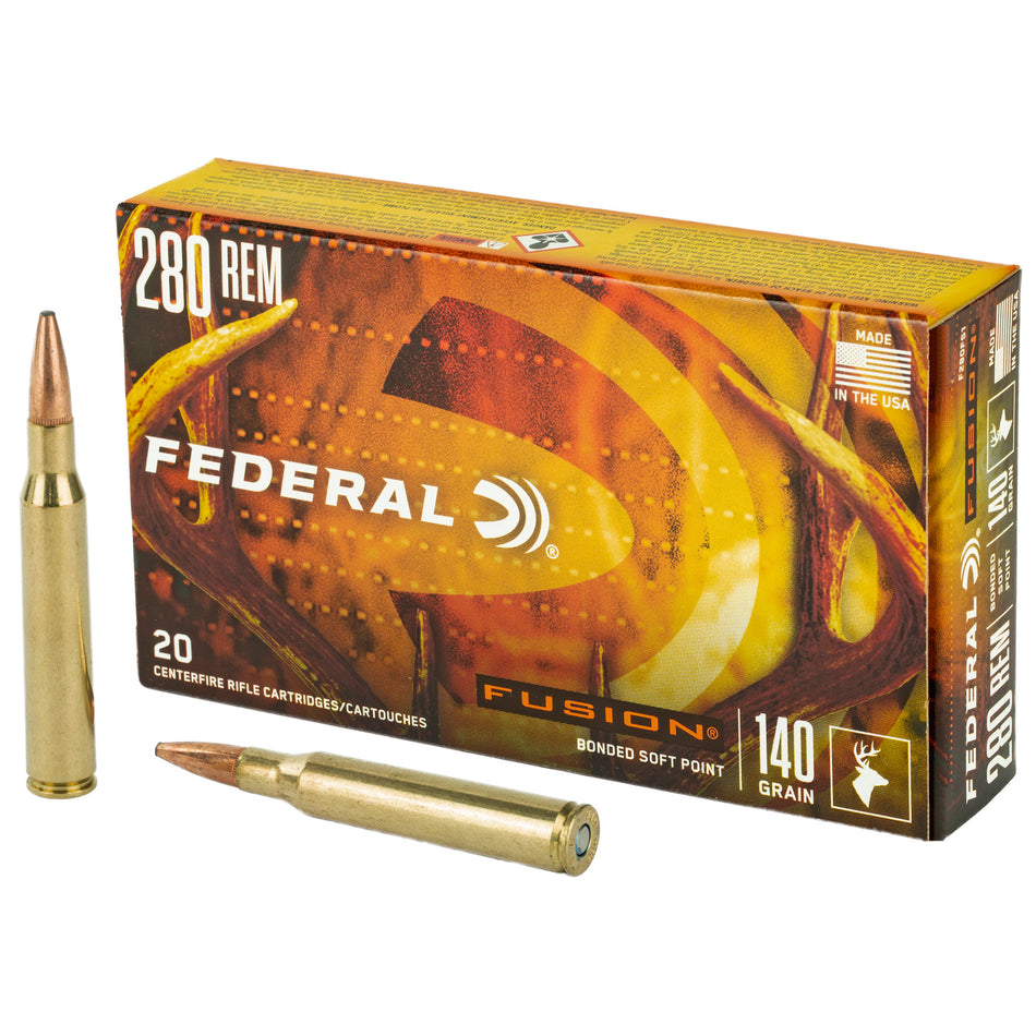 Federal .280 Remington F280FS1 Fusion Jacketed Soft Point JSP 140 Grain