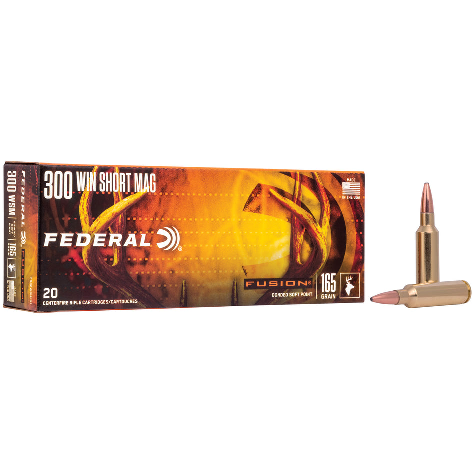 Federal .300 WSM F300WSMFS1 Boat Tail Fusion Soft Point FSP 165 Grain