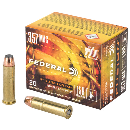 Federal .357 Magnum F357FS1 Fusion Hollow Point Fusion Soft Point FSP 158 Grain
