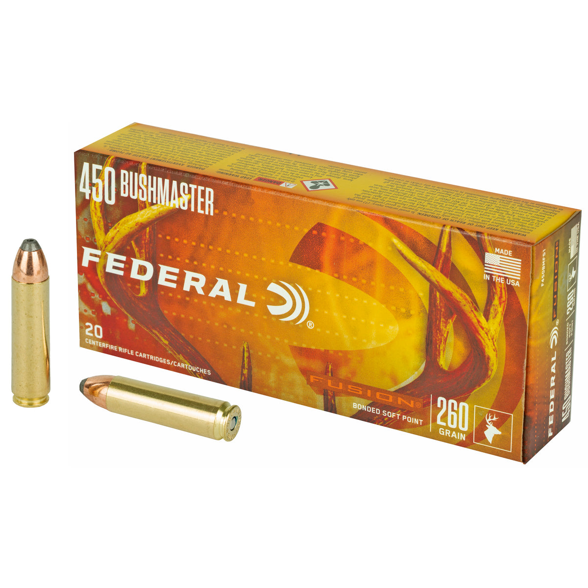 Federal .450 Bushmaster F450BMFS1 Fusion Fusion Soft Point FSP 260 Grain
