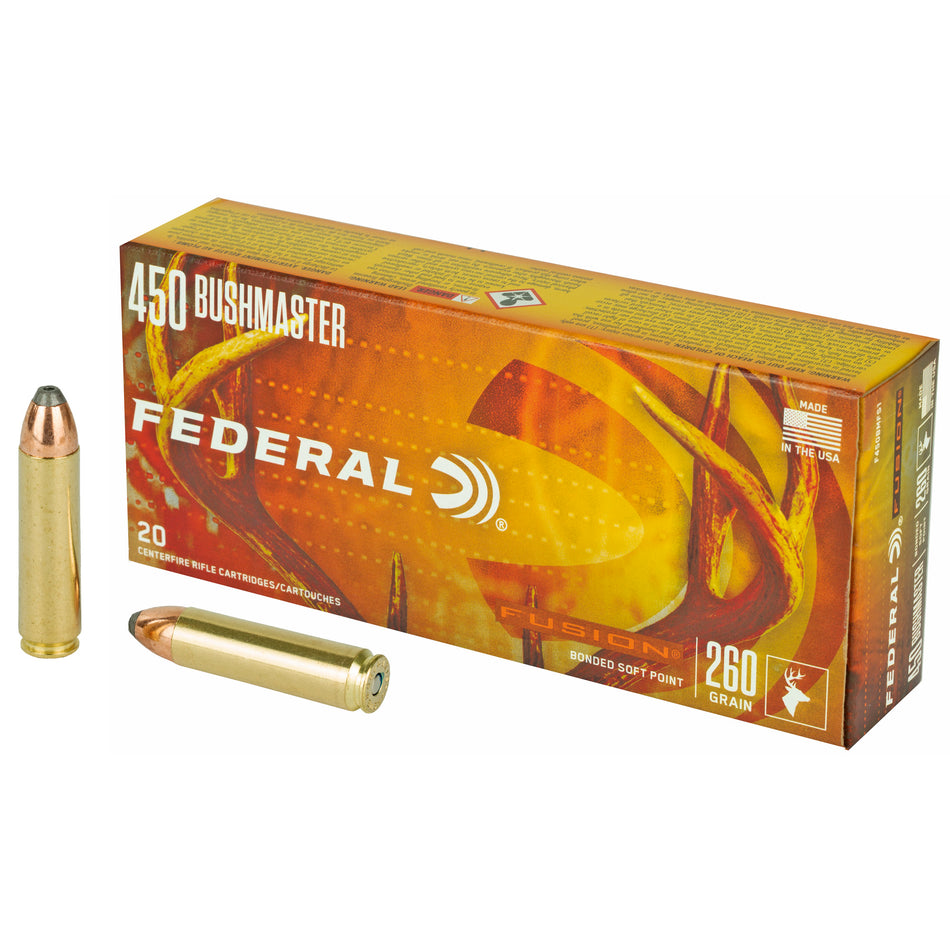 Federal .450 Bushmaster F450BMFS1 Fusion Fusion Soft Point FSP 260 Grain