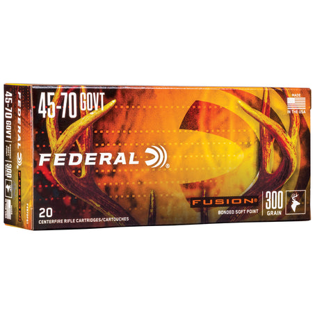 Federal .45-70 Government F4570FS1 Boat Tail Fusion Soft Point FSP 300 Grain