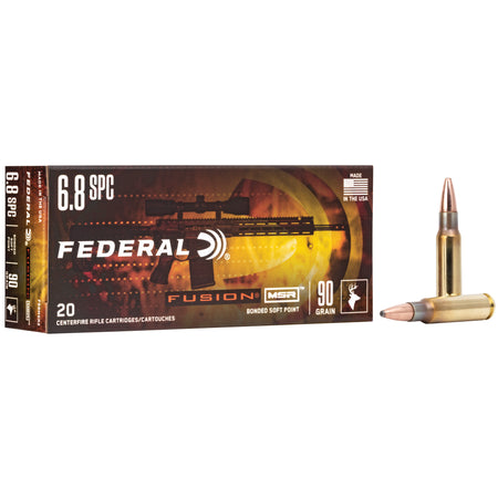 Federal 6.8 Remington SPC F68MSR2 Fusion Soft Point SP 90 Grain