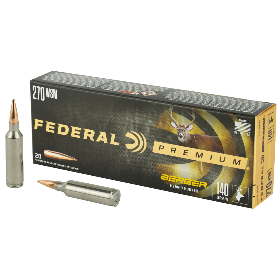 Federal .270 WSM P270WSMBCH1 Premium Berger Hybrid Hunter 140 Grain