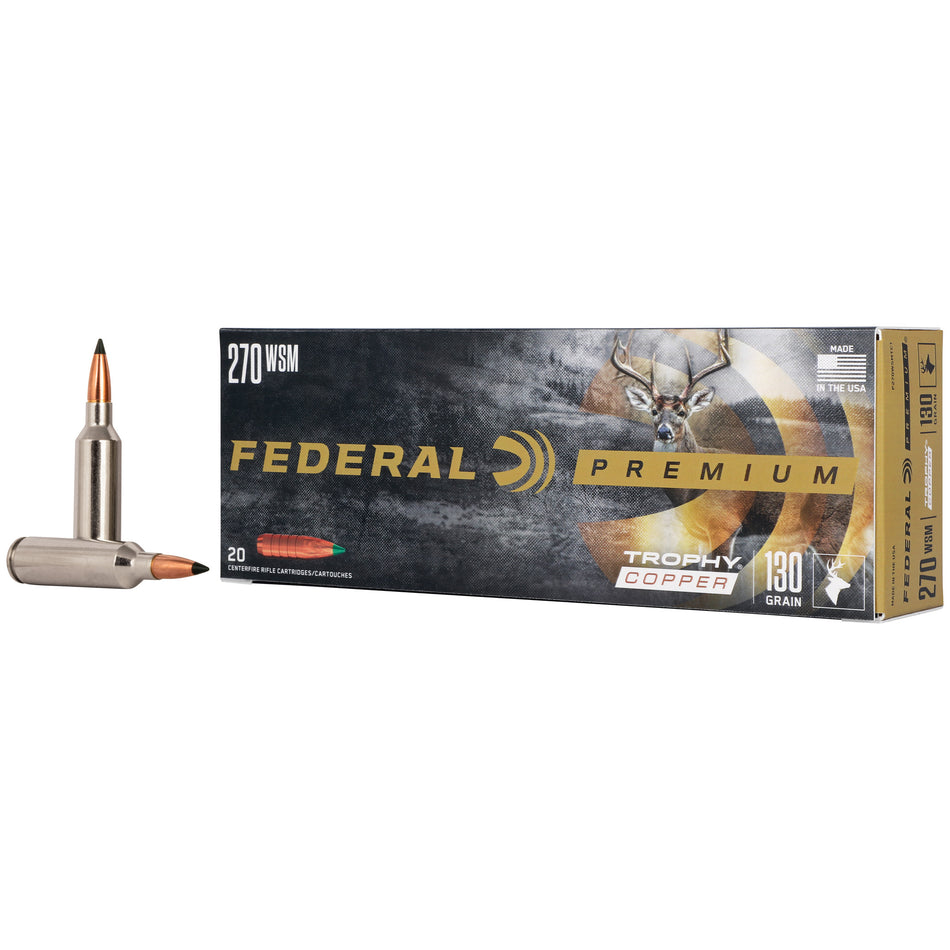 Federal .270 WSM P270WSMTC1 Premier Premium Trophy Copper Trophy Copper 130 Grain