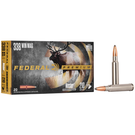 Federal .338 Winchester Magnum P338A2 Vital-Shok Nosler Partition 210 Grain