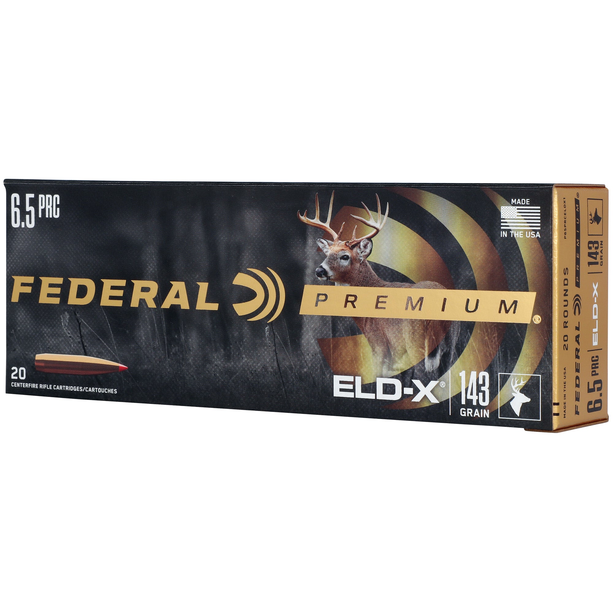 Federal 6.5mm Creedmoor P65PRCELDX1 ELD-X Extremely Low Drag-eXpanding 143 Grain