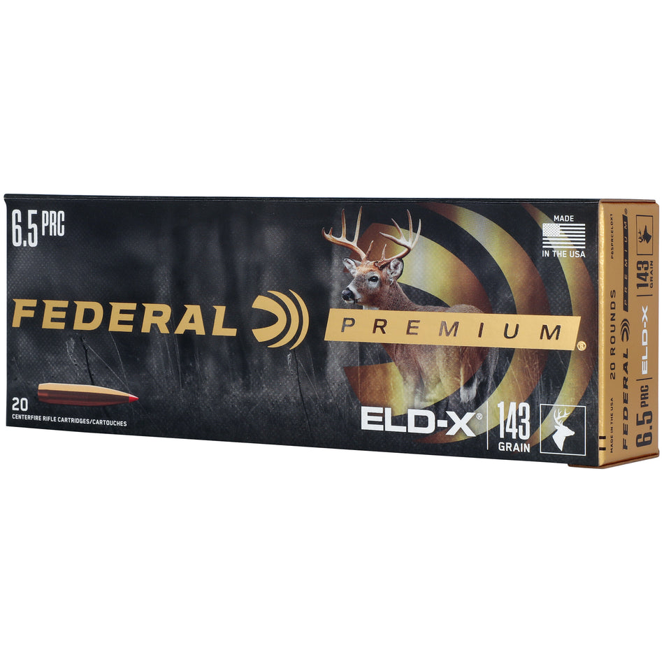 Federal 6.5mm Creedmoor P65PRCELDX1 ELD-X Extremely Low Drag-eXpanding 143 Grain
