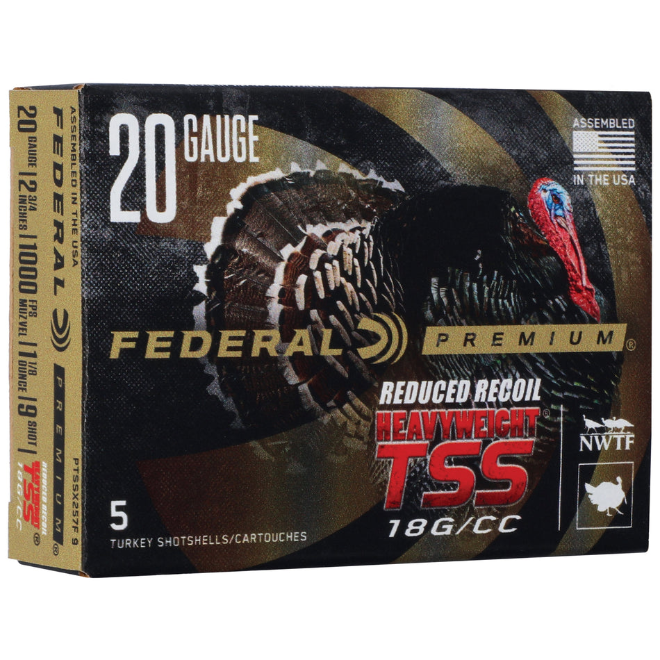 Federal 20 Gauge PTSSX257F9 Premium Turkey Heavyweight TSS 2.75" 1-1/8oz 9 Shot
