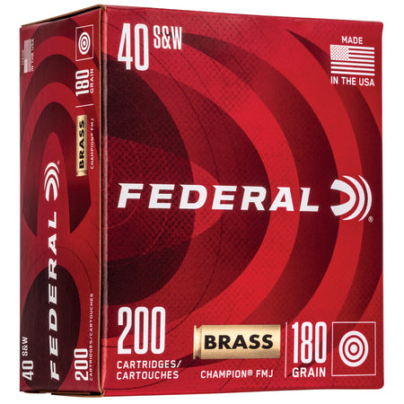 Federal .40 S&W WM52232 Champion Training Full Metal Jacket FMJ 180 Grain