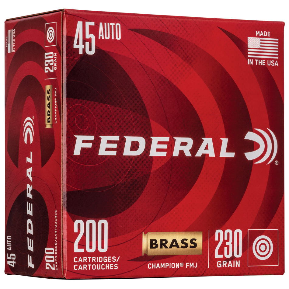 Federal .45 ACP/Auto WM52332 Champion Training Full Metal Jacket FMJ 230 Grain
