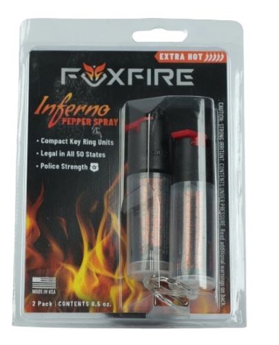 FOX LABS FOXFIRE INFERNO PEPPER SPRAY TWIN PACK KEYRING