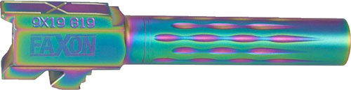 Faxon Fits Glock 19 9mm Drop-In Flame Fluted Barrel Chameleon Finish