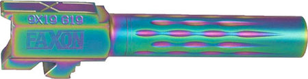 Faxon Fits Glock 19 9mm Drop-In Flame Fluted Barrel Chameleon Finish