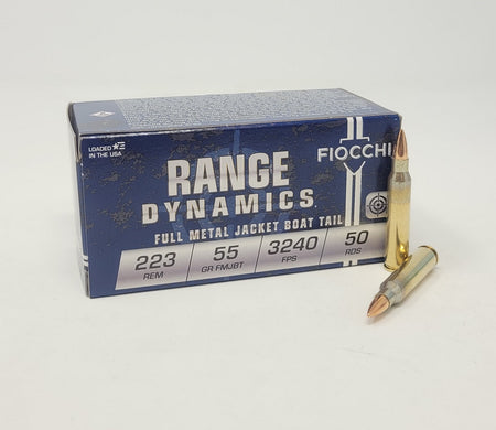 Fiocchi .223 Remington 223A Training Dynamics Full Metal Jacket FMJ 55 Grain