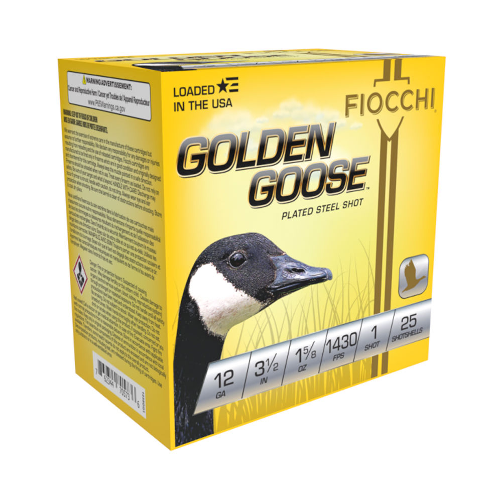 Fiocchi 12 Gauge 1235GG1 Golden Goose Waterfowl 3.5" 1-5/8oz 1 Shot