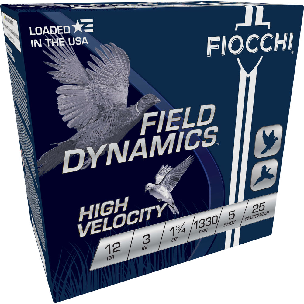 Fiocchi 12 Gauge 123HV5 Field Dynamics High Velocity 3" 1-3/4oz 5 Shot