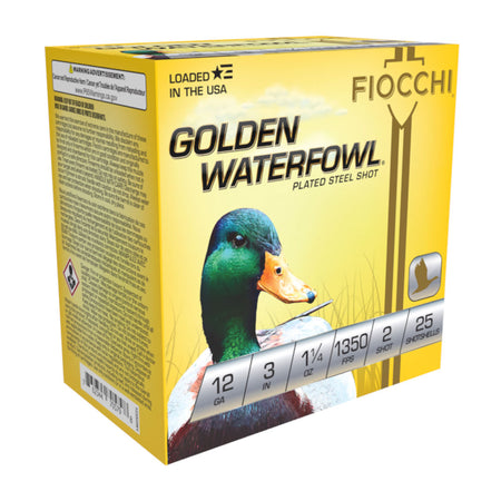Fiocchi 12 Gauge 123SGW2 Golden Waterfowl Waterfowl 3" 1-1/4oz 2 Shot