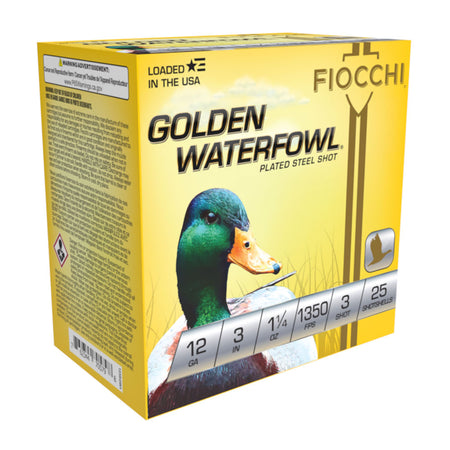 Fiocchi 12 Gauge 123SGW3 Golden Waterfowl Waterfowl 3" 1-1/4oz 3 Shot